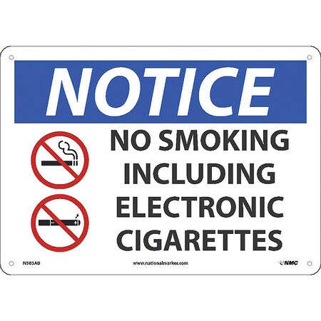 Nmc No Smoking Including E Cigarettes Sign, N503AB N503AB