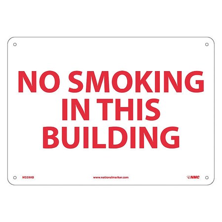 Nmc No Smoking In This Building Sign, M359AB M359AB