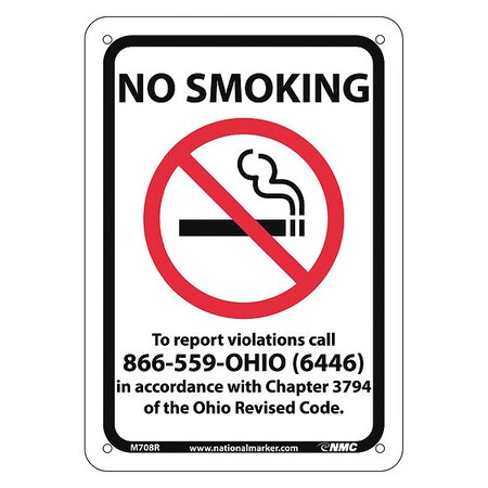 Nmc No Smoking (Graphic) Ohio, M708R M708R