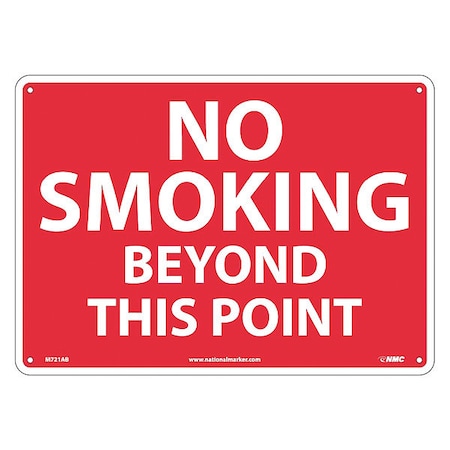 Nmc No Smoking Beyond This Point Sign, M721AB M721AB