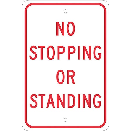 Nmc No Stopping Or Standing Sign, TM67J TM67J