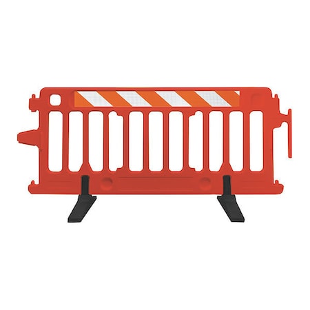 Plasticade Crowd Control Barricade, 6 ft., Org, HIP 2004-O-HIPLR