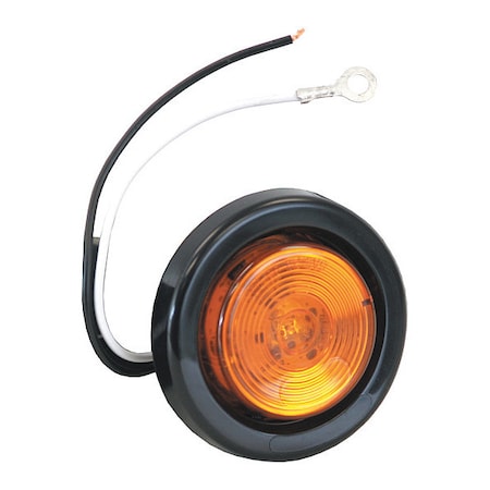 Buyers Products 2"Amber Round Marker/Clearance Light Kit w/ 1 LED (PL-10 Connection, Includes Grommet & Plug) 5622201