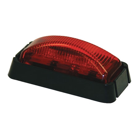 Buyers Products 2.5"Red Surface Mount/Marker Clearance Light Kit w/ 3 LEDs (PL-10 Connection, w/ Bracket & Plug) 5622103