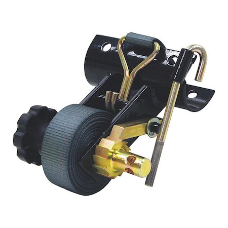 Buyers Products 1-1/2 Inch x 7 Foot Ladder Rack Ratchet Tie Down Tube Mount With Double J Hooks 5480007