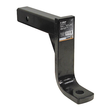 Buyers Products 2 Inch Ball Mount With 8 Inch Drop x 10 Inch Long Tube Black 1803017