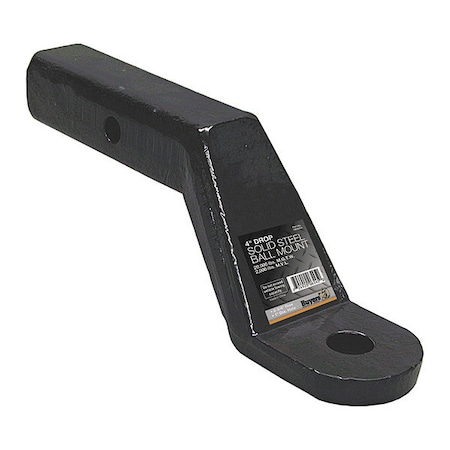 Buyers Products 2 Inch Heavy-Duty Ball Mount 4 Inch Drop x 7-7/8 Long Tube Black For 1 Inch Hole 1803055