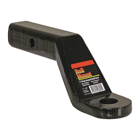 Buyers Products 2 Inch Heavy-Duty Ball Mount 4 Inch Drop x 7-7/8 Long Tube Black For 1-1/4 Hole 1803056