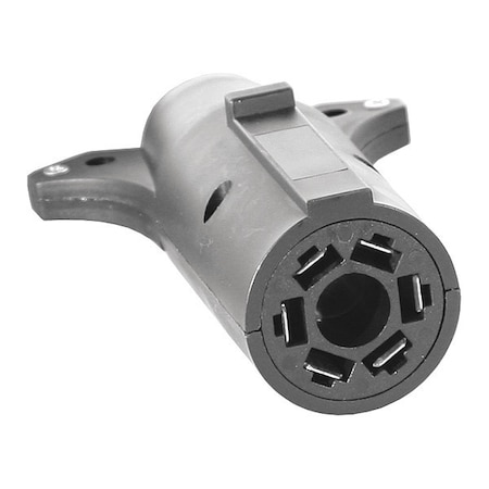 Buyers Products 7-Way Flat to 6-Way Round Plastic Trailer Connector Adapter TC2076P