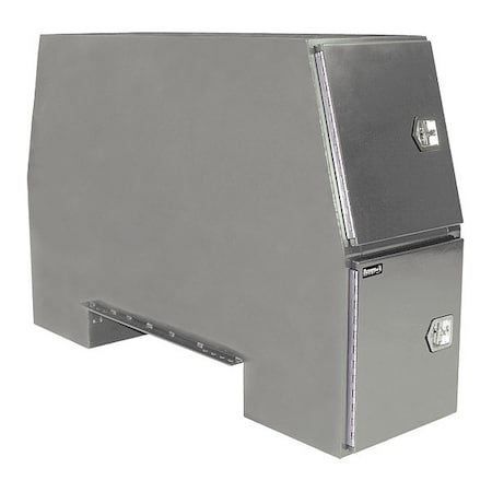 Buyers Products 55x24x85 Inch Offset Floor Primed Steel Backpack Truck Box - 9.1 Inch Offset BP855524P