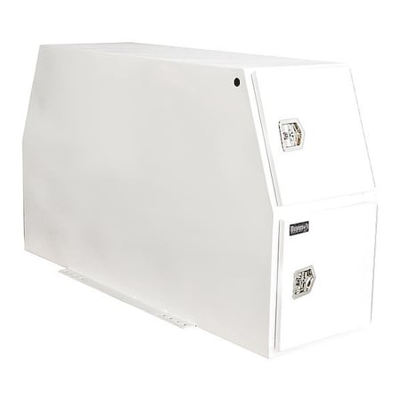 Buyers Products 59x24x85 Inch Flat Floor White Steel Backpack Truck Box BP855924W