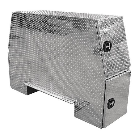 Buyers Products 58x24x92 Inch Offset Floor Diamond Tread Aluminum Backpack Truck Box - 8.75 Inch Offset BP925824