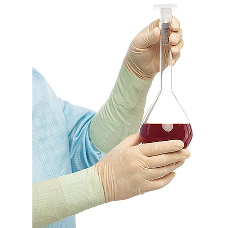 Ansell Cleanroom Gloves, ISO 5 ISO Class, Latex, 16 in L, Beige, L, 1000 PK BLA3