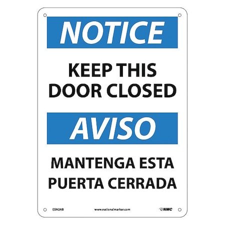 Nmc Notice Authorized Personnel Only Sign - Bilingual, ESN2AB ESN2AB