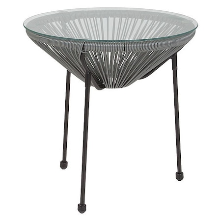 Flash Furniture Bungee Glass Table, Valencia, Grey TLH-094T-GREY-GG