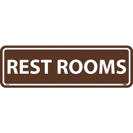 Nmc Restrooms Architectural Sign, AS55 AS55