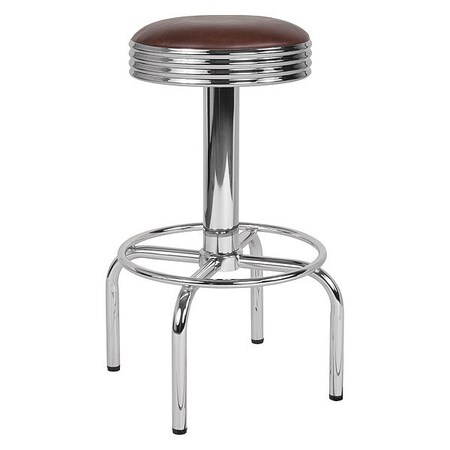 Flash Furniture Retro Barstool, Brown Vinyl LF-2-165-BRN-GG