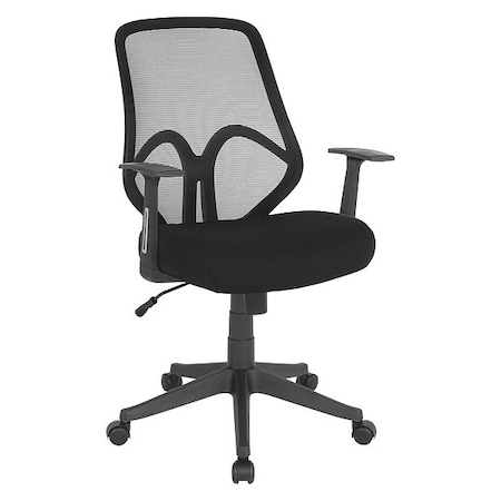 Flash Furniture Contemporary Chair Salerno High Back Mesh Chair, Black, Fixed Arms, 17" to 21" Height, Mesh, Black GO-WY-193A-A-BK-GG