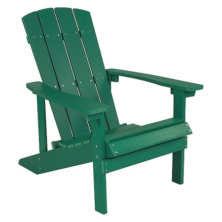 Flash Furniture Charlestown Adirondack Chair, Green Wood, Green Seat, Wood Back, 29.5 W 35 H JJ-C14501-GRN-GG