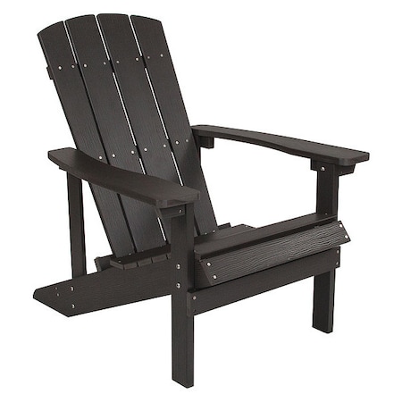 Flash Furniture Charlestown Adirondack Chair, Slate Wood, Slate Gray Seat, Wood Back, 29.5 W 35 H JJ-C14501-SLT-GG
