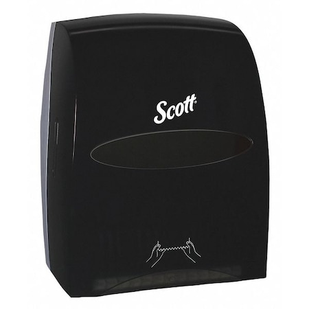 Scott Essential Manual Hard Roll Towel Dispenser (46253), Black, 12.63" x 16.13" x 10.2" (Qty 1) 46253