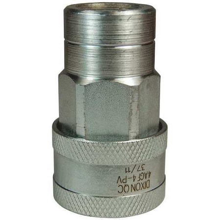 Dixon Agricultural Poppet Coupler1/2", NPTF1/2" 4AGF4-PV