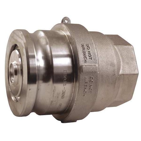 Dixon DryDisconnect Adapter, 3" NPT ZAlum FKM DBA12-300
