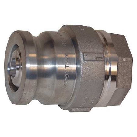 Dixon DryDisconnect Adapter, 2" NPT ZAlum FKM DBA12-200