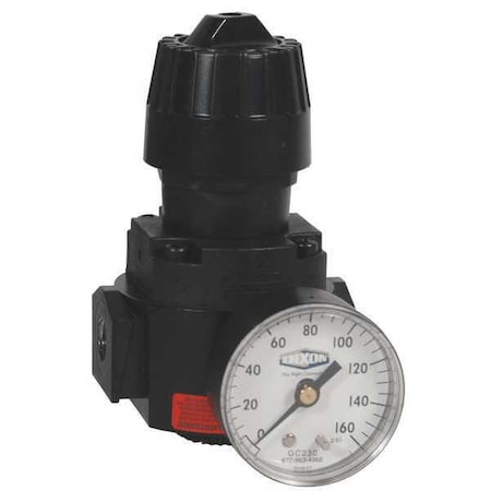 Dixon Wilkerson Compact Regulator w/gauge, 1/2" R16-04RG