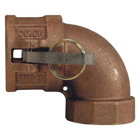 Dixon Cam/Groove 90 ElbowCoupler, FNPT 1-.5", BR 150D-90BR