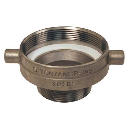 Dixon Intermodal Tank Adapter, 3" BSPP x 3" NPT 3030RDSSAP