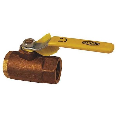 Dixon 3/4" NPT Domestic Bronze Ball Valve, Body Style: Inline BBV75