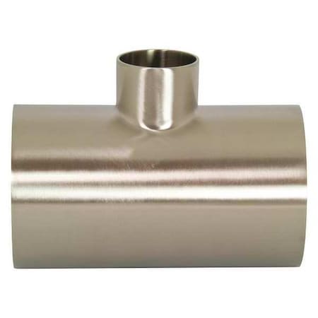 Dixon Polished Reducing Weld Tee, 304SS, 3"x2" B7RWWW-G300200P