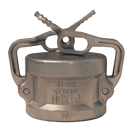 Dixon Cam and Groove, Lockable Dust Cap, SS, 3" 300DC-LSS
