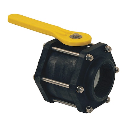 Dixon Polypropylene 6Bolt Ball Valve, 3" PVFP300