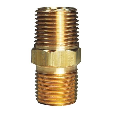 Dixon Hex Nipple Brass Dryseal Nipple, NPT X Male NPT 3701212C