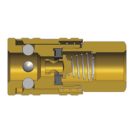 Dixon M Series Auto FNPT Coupler Brass, 1/4" 2MF2-B