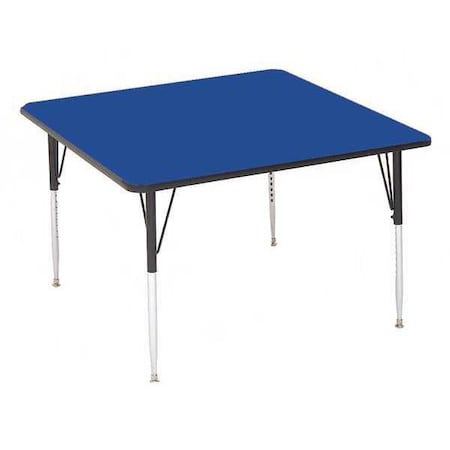 Correll Square Adjustable Height Activity Kids School Table, High Pressure Laminate, Blue A3636-SQ-37