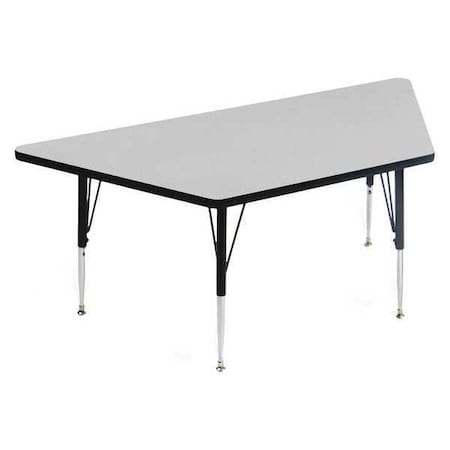 Correll Trapezoidal Adjustable Height Activity Kids School Table, High Pressure Laminate, Gray Granite A3060-TRP-15