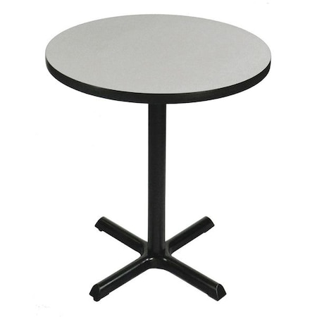 Correll Round Standing Height Cafe Bistro and Breakroom Pedestal Table, High Pressure Laminate Top BXB24R-15