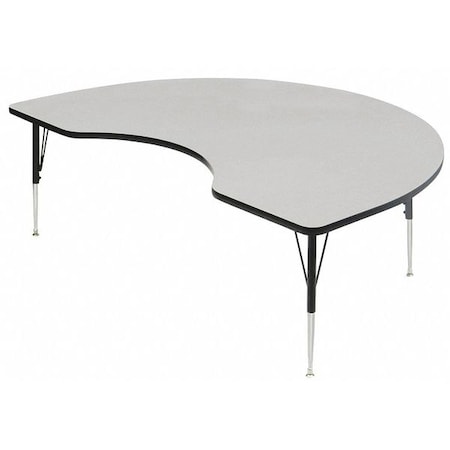 Correll Kidney Adjustable Height Activity Kids School Table, Melamine Laminate, Gray Granite AM4872-KID-15