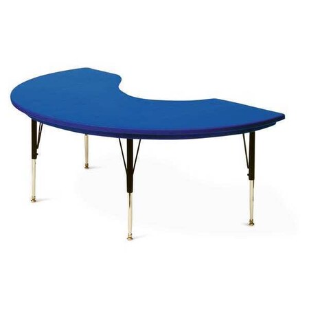 Correll Kidney Adjustable Height Activity Kids School Plastic Blow Molded Table, Blow Molded Plastic, Blue AR4872-KID-27
