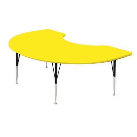 Correll Kidney Adjustable Height Activity Kids School Plastic Blow Molded Table, Blow Molded Plastic AR4872-KID-28