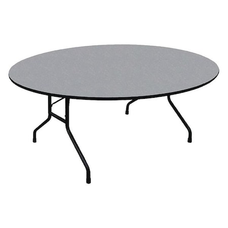 Correll Round Commerical Folding Utility Table, High Pressure Laminate Top, Gray Granite CF48PX-15