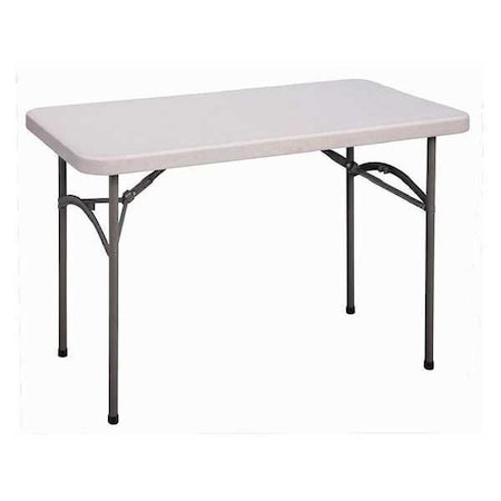 Correll Rectangle Economy Blow Molded Folding Utility Table, Blow Molded Plastic Top, Gray Granite CP2448-23