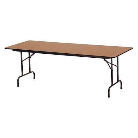 Correll Rectangle Commerical Folding Utility Table, High Pressure Laminate Top, Walnut CF3696PX-01