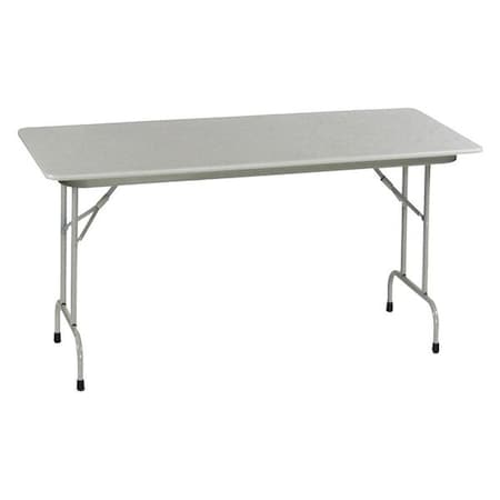 Correll Rectangle Commerical Folding Utility Table, High Pressure Laminate Top, Black Granite CF2448PX-07