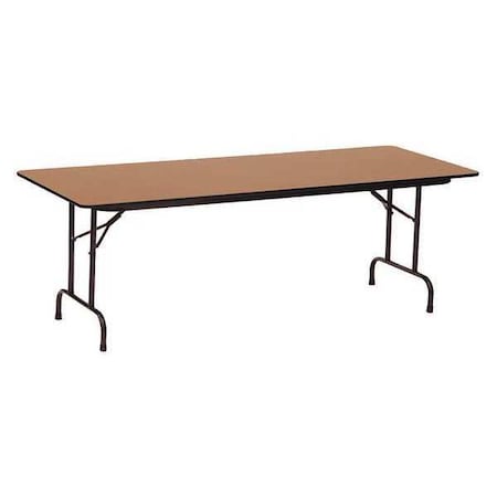 CORRELL Rectangle Commerical Folding Utility Table, 30" W, 96" L, 29" H, High Pressure Laminate Top, Walnut CF3096PX-01