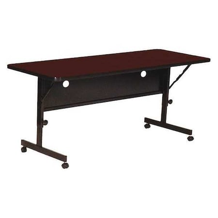 Correll Rectangle Deluxe Adjustable Height Flip Top Training Table, High Pressure Laminate Top, Cherry FT2472-21