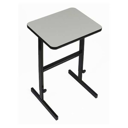 Correll Workstation Desk Standing Height Workstation, 24" D X 34" to 42" H, 20" W X Gray Granite CST2024-15